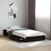 Image de vidaXL Cadre de lit avec tiroirs noir 75x190 cm bois d'ingénierie, lit, lit de rangement, cadre de lit simple, lit simple, 3280714