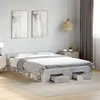 Image de vidaXL Bedframe met lades bewerkt hout betongrijs 160x200 cm3280737