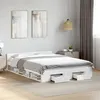 Image de vidaXL Bedframe met lades bewerkt hout wit 135x190 cm3280769
