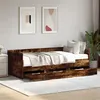 Image de vidaXL Slaapbank met lades zonder matras 100x200 cm gerookt eikenkleur3280815