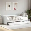 Image de Lit de jour avec tiroirs sans matelas blanc 90x190 cm