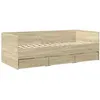 Image de Lit sonoma vidaxl 193 x 78 x 65 cm en bois de couleur