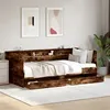 Image de vidaXL Slaapbank met lades zonder matras 100x200 cm gerookt eikenkleur3280843