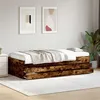 Image de vidaXL Slaapbank met lades zonder matras 100x200 cm gerookt eikenkleur3280871