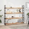 Image de vidaXL Wandschappen 2 st zwevend olieafwerking 140x20x4 cm acaciahout3279596