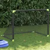 Image de But de football pour enfants pliable noir 90x64x64 cm