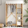 Image de vidaXL Garde-robe 110x45x170 cm bambou, armoire de rangement, organisateur de garde-robe, armoire, placard, garde-robe de 368043