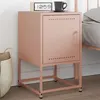 Image de Table de chevet rose 36x39x60,5 cm acier