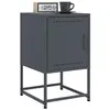 Image de vidaXL Tables de chevet 2 pcs anthracite 36x39x60,5 cm acier, armoire, armoire latérale, support de téléphone, table de 846451
