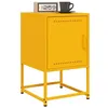 Image de vidaXL Tables de chevet 2 pcs jaune moutarde 36x39x60,5 cm acier, armoire, armoire latérale, support de téléphone, table de 846453