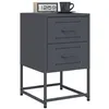 Image de vidaXL Tables de chevet 2 pcs anthracite 36x39x60,5 cm acier, armoire, armoire latérale, support de téléphone, table de 846463
