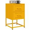 Image de vidaXL Tables de chevet 2 pcs jaune moutarde 36x39x60,5 cm acier, armoire, armoire latérale, support de téléphone, table de 846465