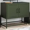 Image de vidaXL Meuble TV vert olive 68,5x39x60,5 cm acier, support TV, buffet TV, meuble multimédia, banc TV, armoire hifi, centre 846474