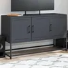 Image de vidaXL Meuble TV anthracite 100,5x39x60,5 cm acier, support TV, buffet TV, meuble multimédia, banc TV, armoire hifi, centre 846478