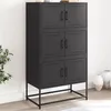 Image de vidaXL Buffet noir 68,5x38,5x123,5 cm acier, armoire, armoire latérale, armoire de rangement, armoire, placard, buffet haut, 846488