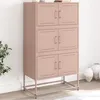 Image de vidaXL Buffet rose 68,5x38,5x123,5 cm acier, armoire, armoire latérale, armoire de rangement, armoire, placard, buffet haut, 846489