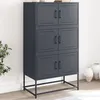 Image de vidaXL Buffet anthracite 68,5x38,5x123,5 cm acier, armoire, armoire latérale, armoire de rangement, armoire, placard, buffet 846490