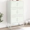Image de vidaXL Buffet rose 68,5x38,5x123,5 cm acier, armoire, armoire latérale, armoire de rangement, armoire, placard, buffet haut, 846493