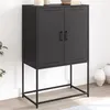 Image de vidaXL Buffet haut noir 68,5x38,5x107 cm acier, buffet, placard, armoire latérale, armoire, armoire de rangement, armoire 846506