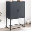 Image de vidaXL Buffet haut anthracite 68,5x38,5x107 cm acier, buffet, placard, armoire latérale, armoire, armoire de rangement, 846508