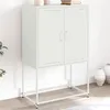 Image de vidaXL Buffet haut blanc 68,5x38,5x107 cm acier, buffet, placard, armoire latérale, armoire, armoire de rangement, armoire 846511