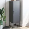 Image de vidaXL Buffet haut anthracite 36x39x123 cm acier, buffet, placard, armoire latérale, armoire, armoire de rangement, armoire 846526