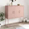 Image de vidaXL Buffet haut rose 100,5x39x107 cm acier, buffet, placard, armoire latérale, armoire, armoire de rangement, armoire 846537