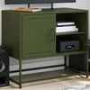 Image de vidaXL Meuble TV jaune moutarde 100,5x39x60,5 cm acier, support TV, buffet TV, meuble multimédia, banc TV, armoire hifi, 846545