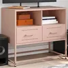 Image de vidaXL Meuble TV rose 68x39x60,5 cm acier, support TV, buffet TV, armoire hifi, banc TV, armoire en métal, meuble 846549