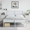 Image de vidaXL Tables de chevet 2 pcs blanc 36x39x78 cm acier, armoire, armoire latérale, meuble de chambre à coucher, table de 846577