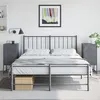 Image de vidaXL Tables de chevet 2 pcs anthracite 36x39x78 cm acier, armoire, armoire latérale, meuble de chambre à coucher, table de 846583