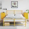 Image de vidaXL Tables de chevet 2 pcs jaune moutarde 36x39x78 cm acier, armoire, armoire latérale, meuble de chambre à coucher, 846585
