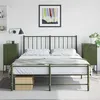 Image de vidaXL Tables de chevet 2 pcs vert olive 36x39x78 cm acier, armoire, armoire latérale, meuble de chambre à coucher, table de 846587