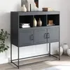 Image de vidaXL Buffet, Armoire avec Compartiments, Placard avec Porte, Meuble de Rangement Chambre Salon Intérieur, Anthracite 846592