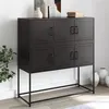 Image de vidaXL Buffet, Armoire avec Porte, Placard avec Rangement, Organisateur de Salle de Séjour Salon Maison Intérieur, Noir 846596