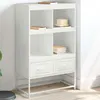 Image de vidaXL Buffet Haut, Armoire avec Tiroirs et Compartiments, Meuble de Rangement, Organisateur de Salle de Séjour, Blanc 846607