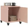 Image de vidaXL Tables de chevet 2 pcs rose 36x39x43,5 cm acier, armoire, armoire latérale, support de téléphone, table de chevet 846617