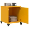 Image de vidaXL Tables de chevet 2 pcs jaune moutarde 36x39x43,5 cm acier, armoire, armoire latérale, support de téléphone, table de 846621