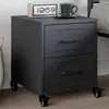 Image de vidaXL Table de chevet anthracite 36x39x43,5 cm acier, armoire, meubles de chambre à coucher, support de téléphone, armoire 846630
