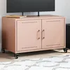 Image de Meuble TV rose 68x39x43,5 cm acier