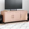Image de vidaXL Meuble TV, Armoire de Télévision avec Portes, Support Télé avec Rangement Salon Salle de Séjour, Rose 100,5x39x43,5 846645