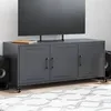 Image de vidaXL Meuble TV, Armoire de Télévision avec Portes, Support Télé avec Rangement Salon Salle de Séjour, Anthracite 846646