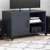 Image de vidaXL Meuble TV, Armoire de Télévision avec Étagères, Support Télé avec Rangement Salon Salle de Séjour, Anthracite 846670