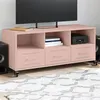 Image de vidaXL Meuble TV, Armoire de Télévision avec Tiroirs et Étagères, Support Télé avec Rangement Salle de Séjour, Rose 846693