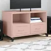 Image de vidaXL Meuble TV, Armoire de Télévision avec Tiroirs et Étagères, Support Télé avec Rangement Salle de Séjour, Rose 846699