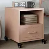 Image de vidaXL Table de chevet rose 36x39x43,5 cm acier, armoire, meubles de chambre à coucher, support de téléphone, armoire 846706