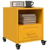 Image de vidaXL Tables de chevet 2 pcs jaune moutarde 36x39x43,5 cm acier, armoire, meubles de chambre à coucher, support de 846711