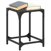 Image de Tables basses avec dessus en verre noir 2 pcs 30x30x40 cm acier