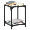Image de vidaXL Table basse avec dessus en verre transparent 30x30x40 cm acier, table d'appoint, table de salon, table à thé, bout de 845954