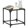 Image de vidaXL Tables basses avec dessus en verre noir 2 pcs 40x40x40 cm acier, table d'appoint, table de salon, table à thé, bout 845961